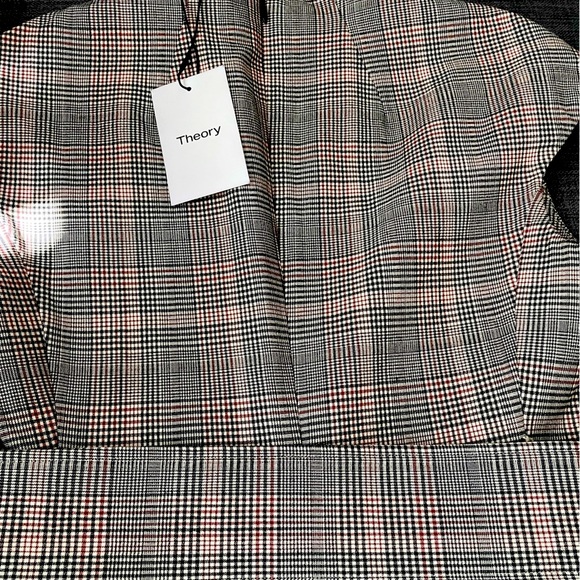 NWT Theory Wool blend Belted Plaid Check Sheath Dress 6 - Picture 10 of 12